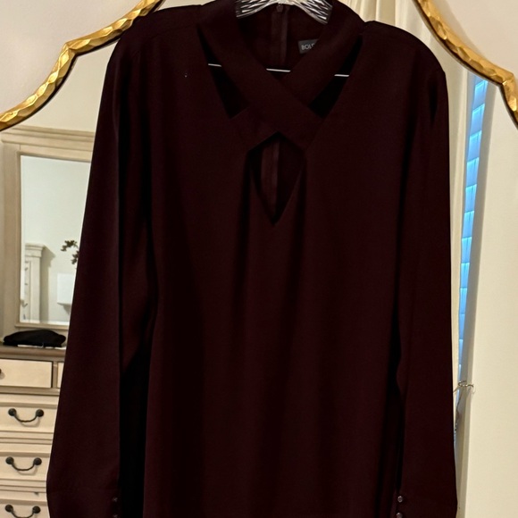 BOLD elements Deep Burgundy Blouse - Picture 1 of 4